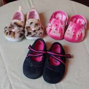 3 pairs size 3 toddler shoes